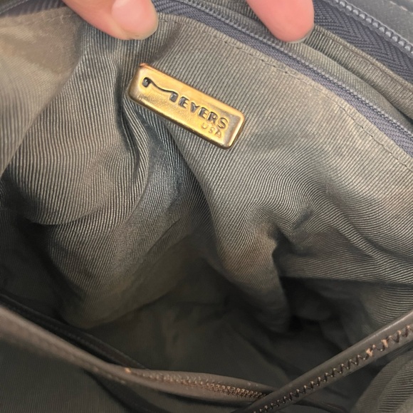 Elegant Gray Woven Leather Shoulder Bag Vintage Meyers made in USA - Picture 7 of 8